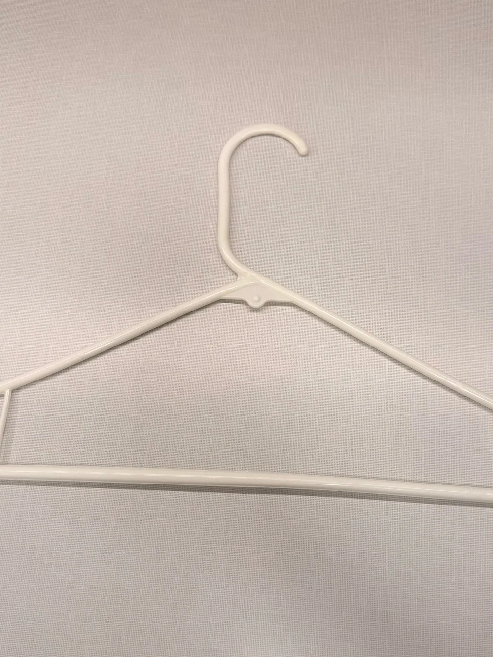 50 White Plastic Closet Hangers - Pack of Multipurpose Hangers